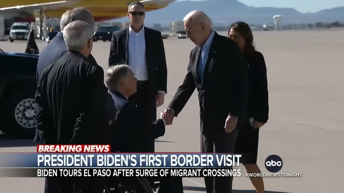 Joe Biden visiting the U.S.-Mexico border