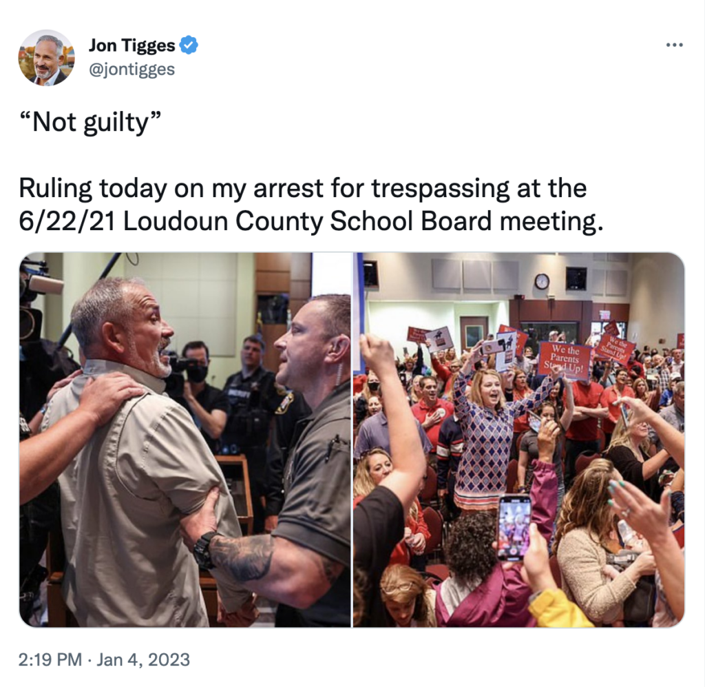 Loudoun County Dad Arrested ‘Trespassing’ Local Public School Board Meeting Finds Not Guilty