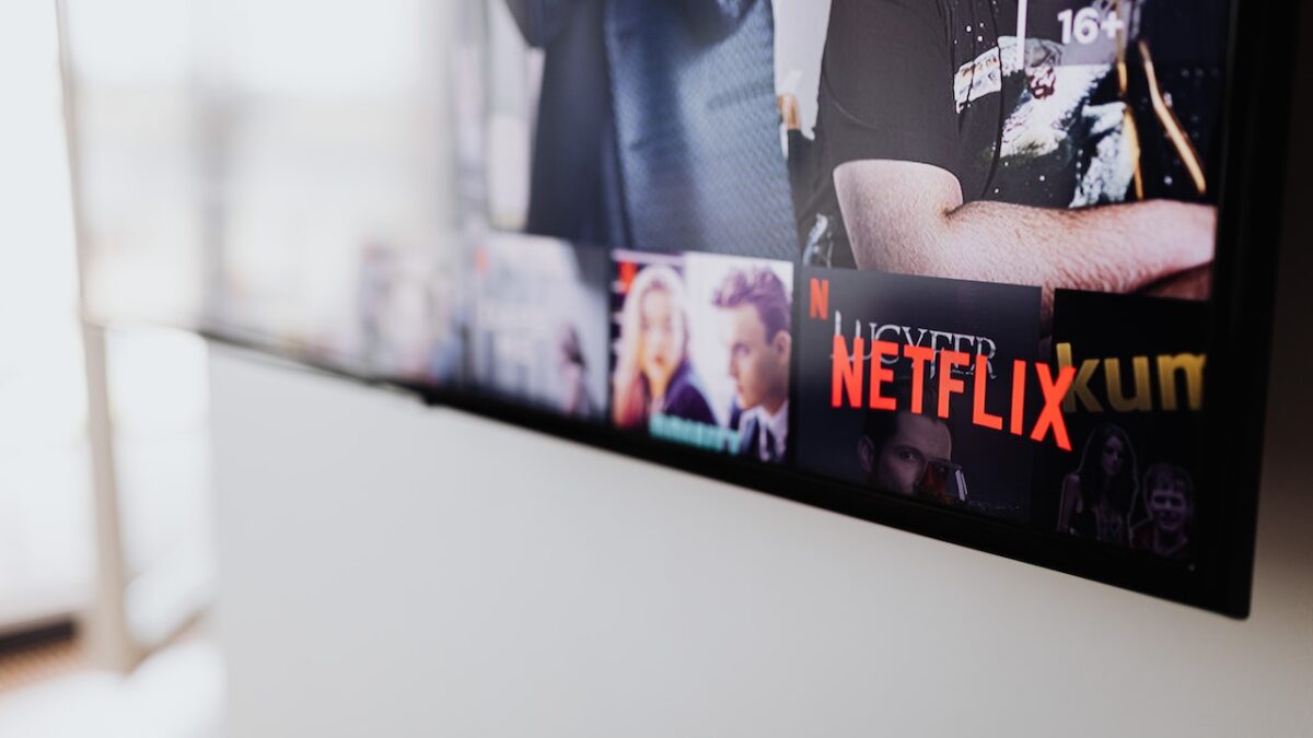 netflix pulled up on a flat-screen tv