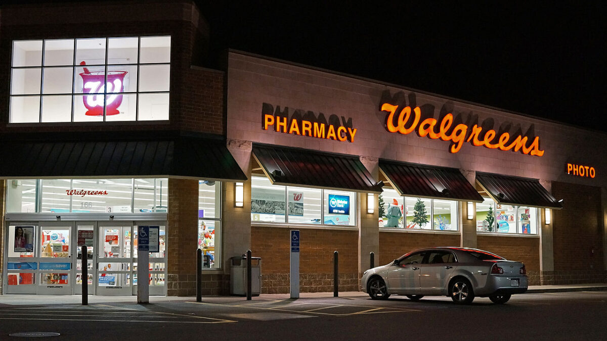 Walgreens pharmacy at night time