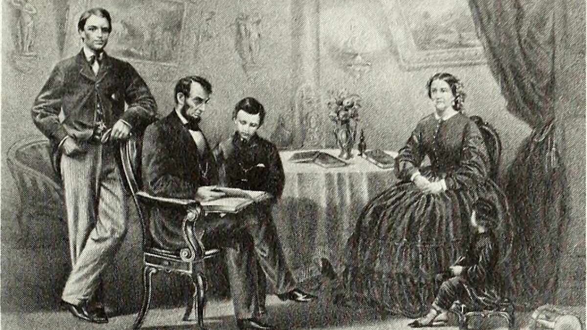 Abraham Lincoln with family