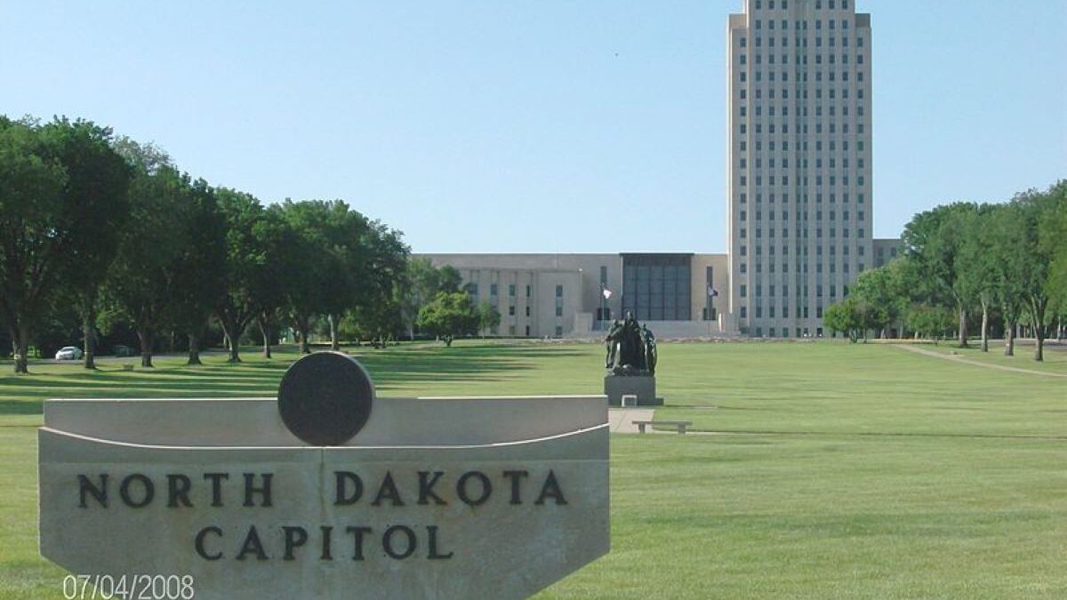 The state capitol in Bismarck, North Dakota