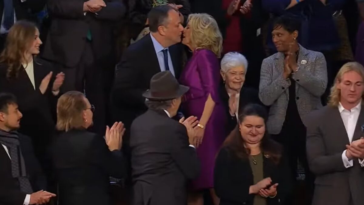 Everyone Is Talking About Jill Biden and Doug Emhoff’s Weird Kiss, Except Our National Press