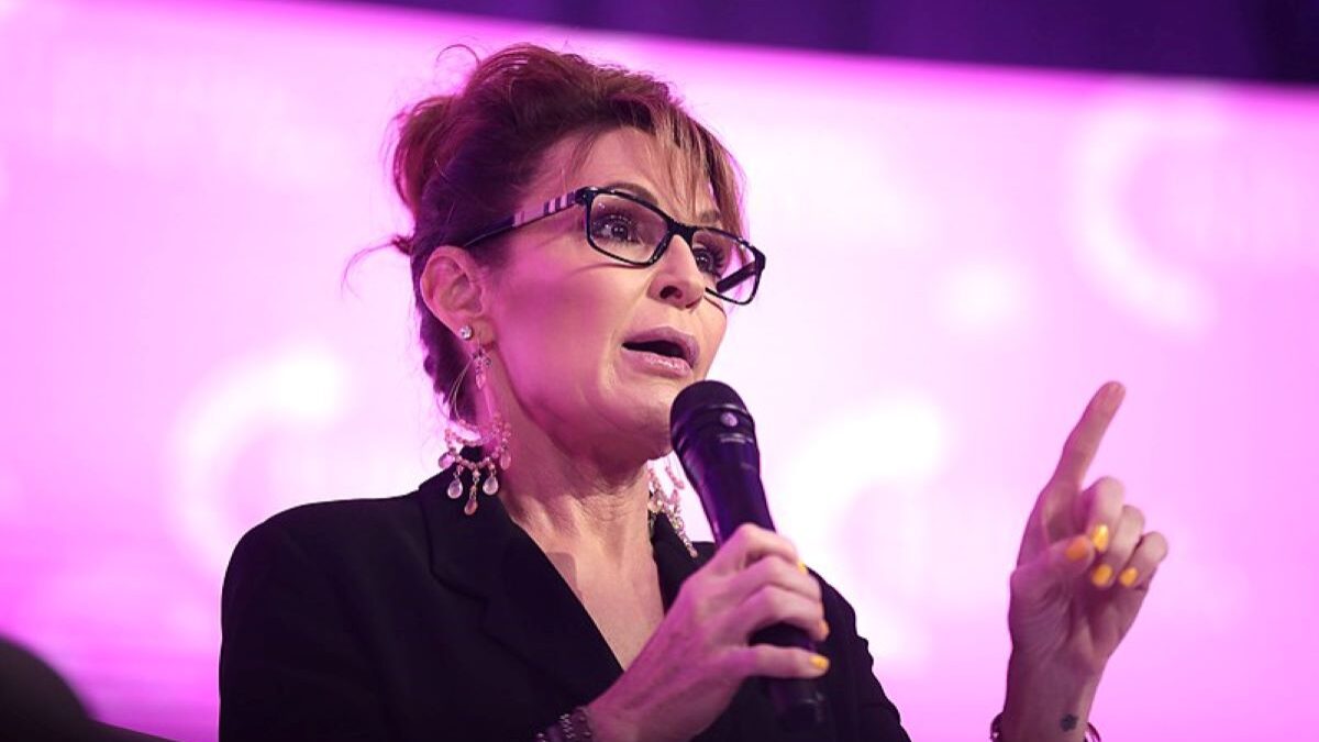Sarah Palin speaking at a Turning Point USA event