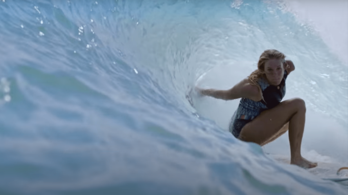 Bethany Hamilton surfs wave