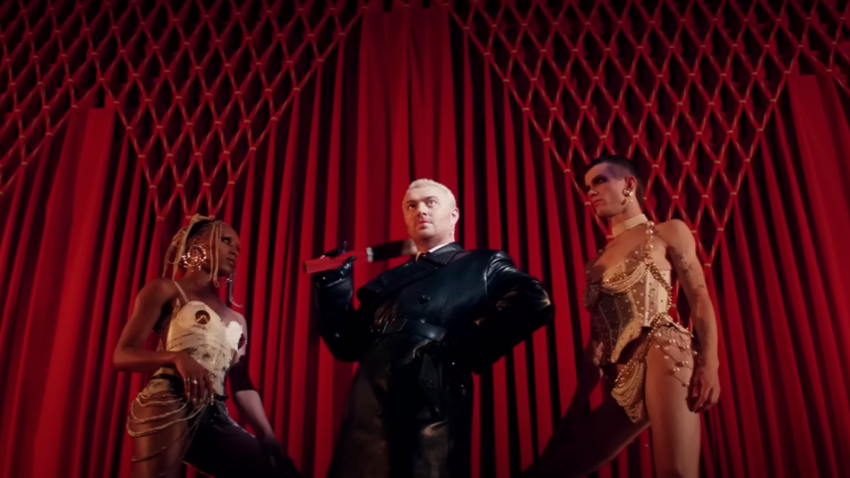 Sam Smith and other dancers in "Unholy" music video