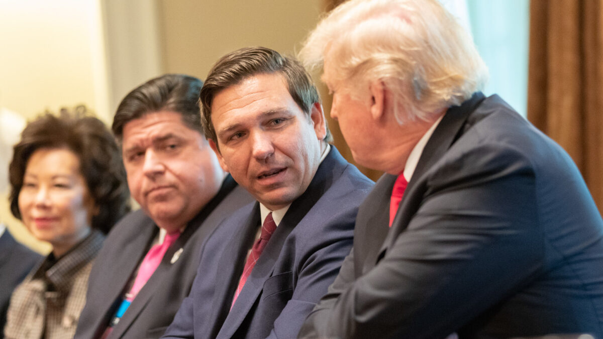 Trump and DeSantis in the White House