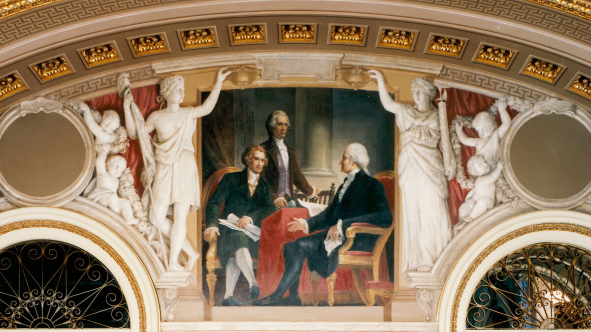 Washington, Jefferson, and Hamilton in the U.S. Capitol