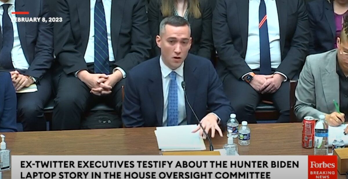Twitter trust and safety head Yoel Roth testifying before Congress