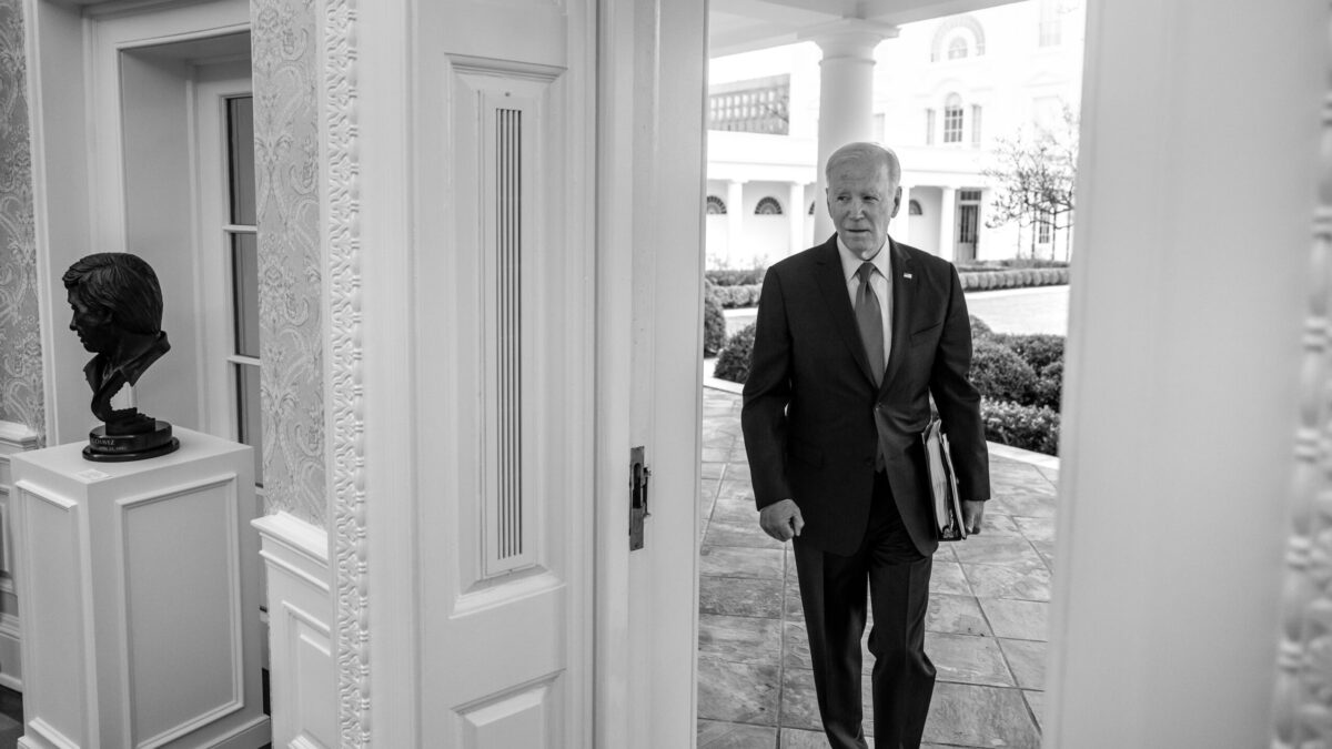 Biden walking into oval office