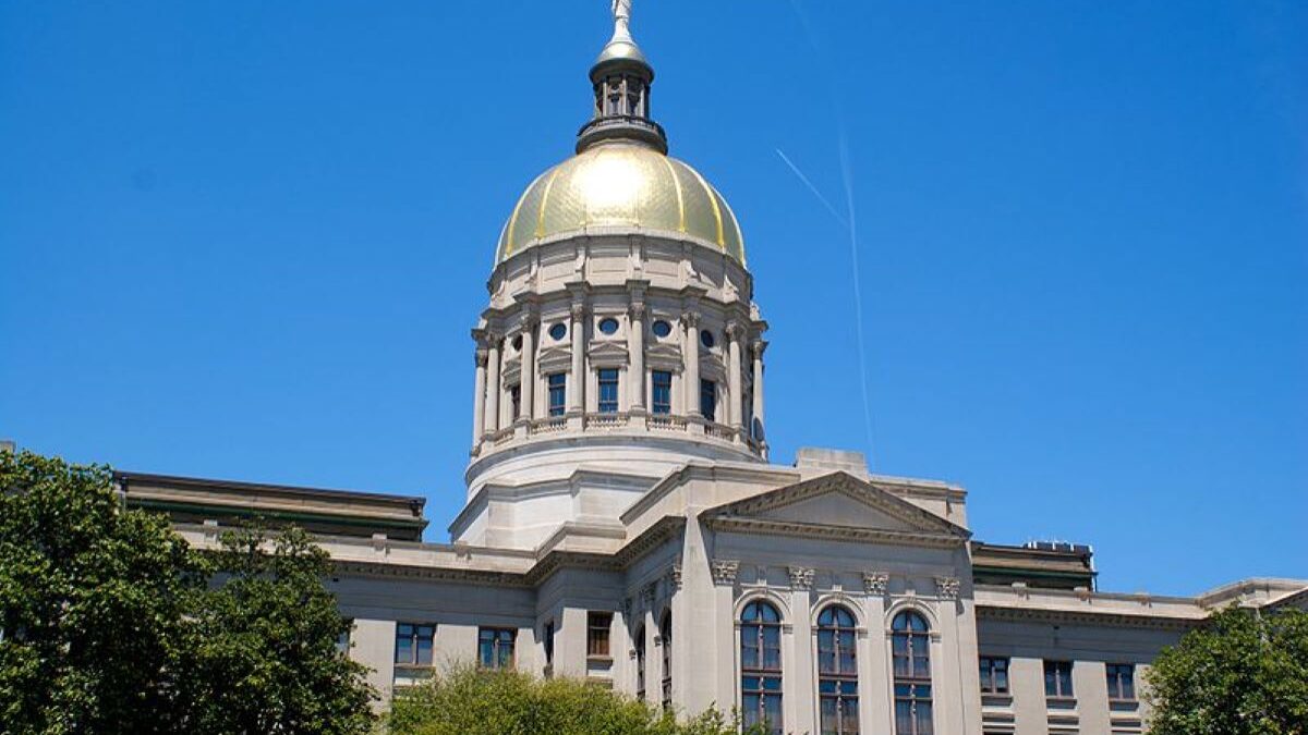 The Georgia state capitol on a sunny day