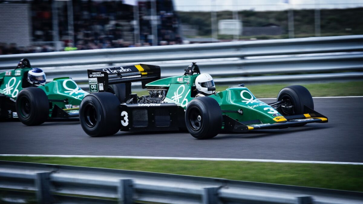 Formula One race car on a track