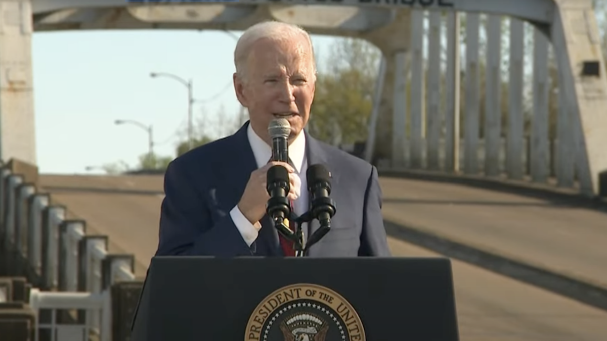 Biden gives remarks on 58th anniversary of 'Bloody Sunday' in Selma, Alabama
