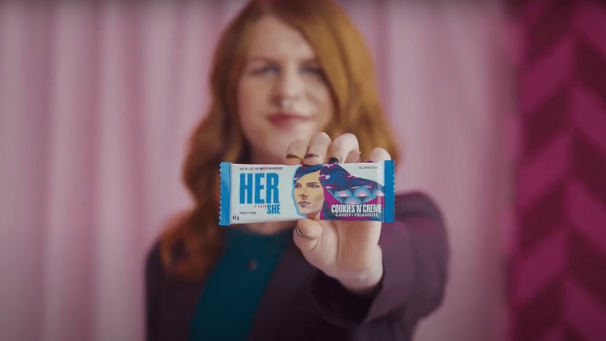 Fae Johnstone in Hershey’s commercial