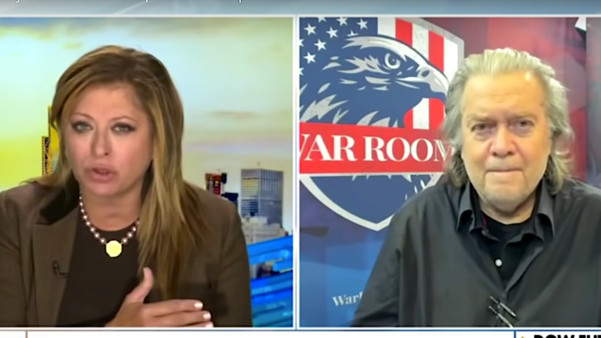 Maria Bartiromo and Steve Bannon on Fox News