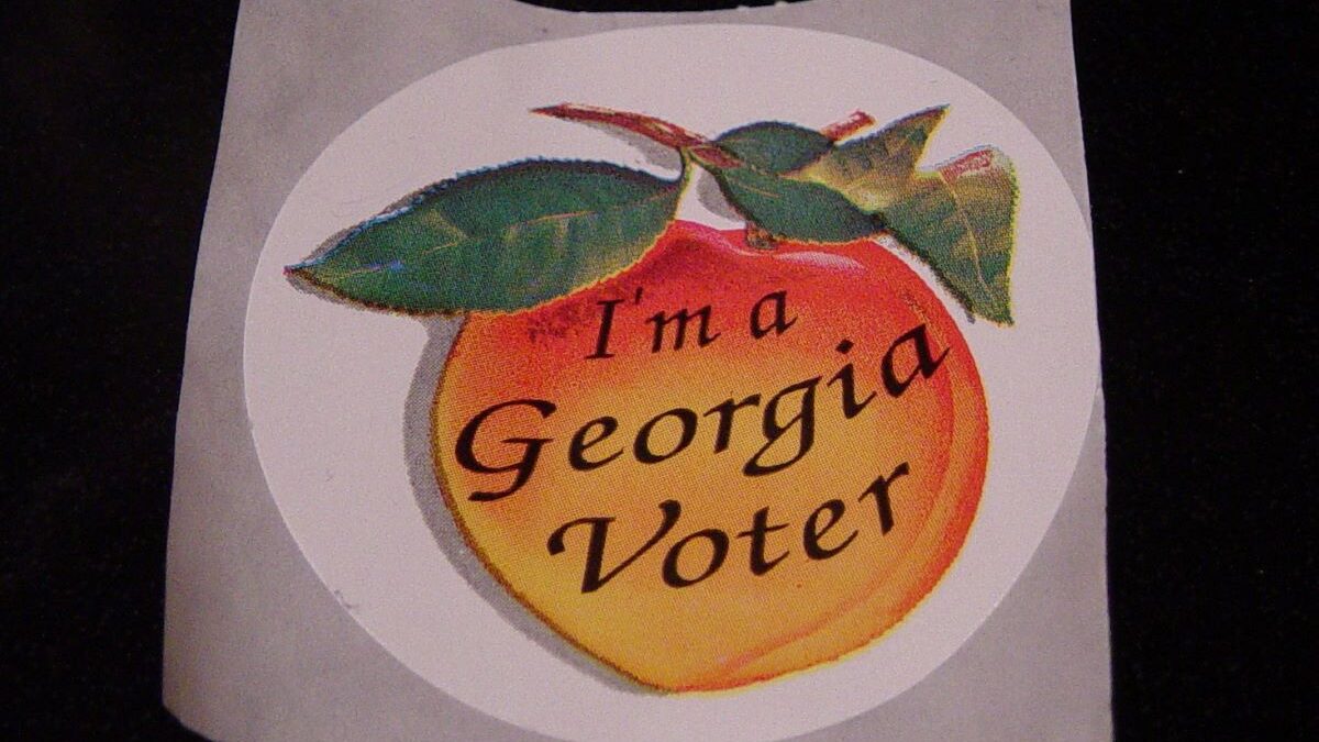 A 'I'm a Georgia Voter' sticker for the 2006 election