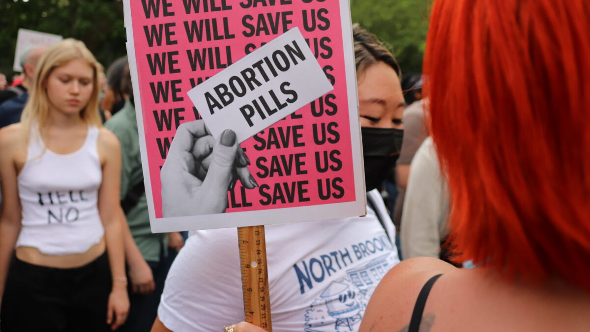 abortion pill protest after Roe v. Wade was reversed