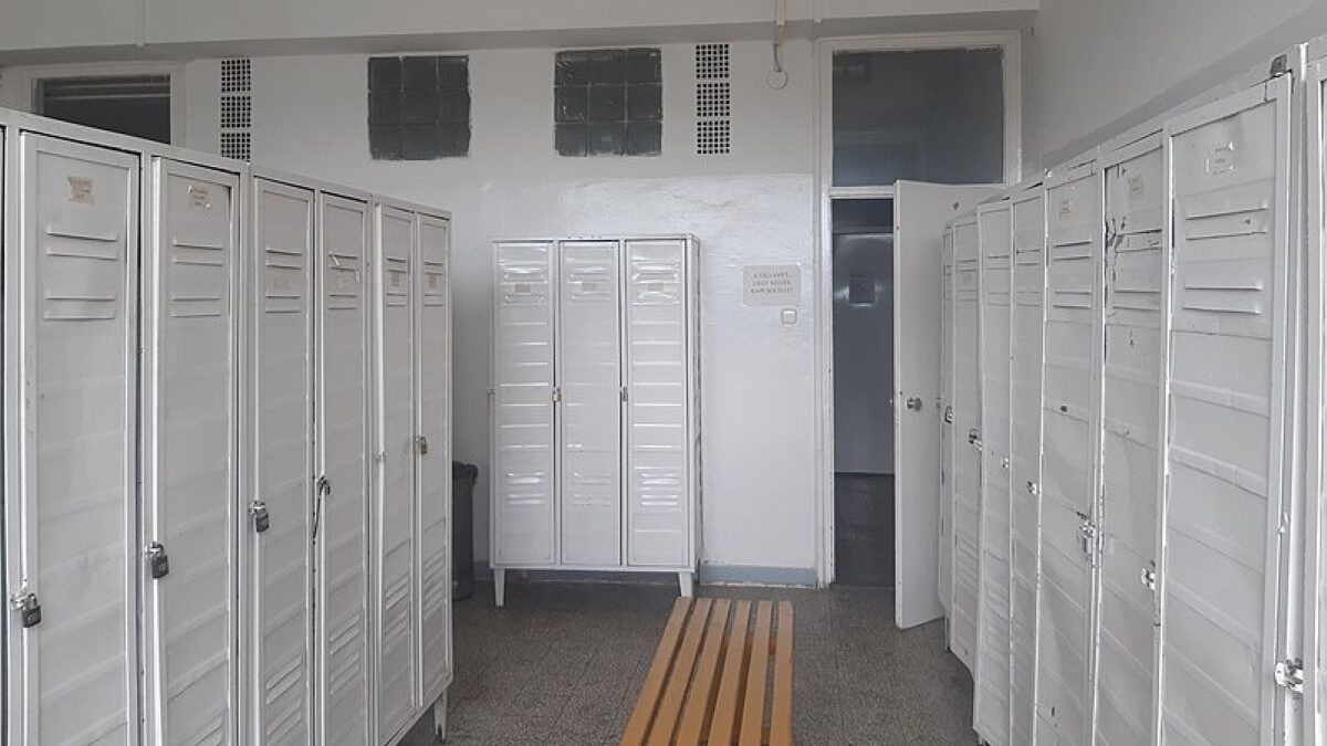 A locker room for dressing out