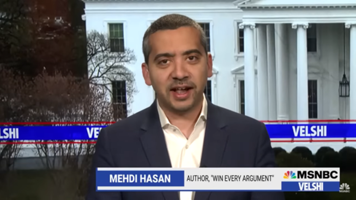 Mehdi Hasan getting interviewed on MSNBC