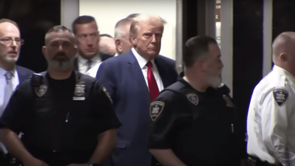 Donald Trump arrives for arraignment in New York