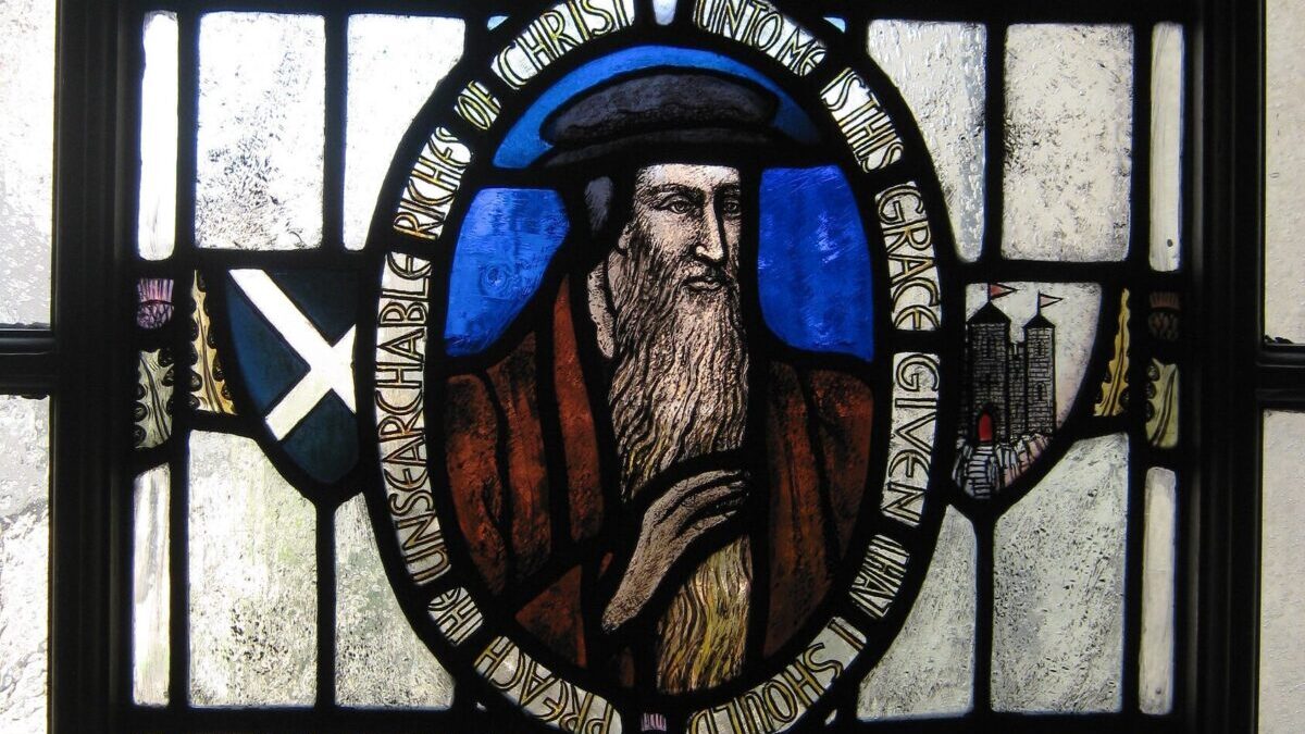 John Knox on stained glass window