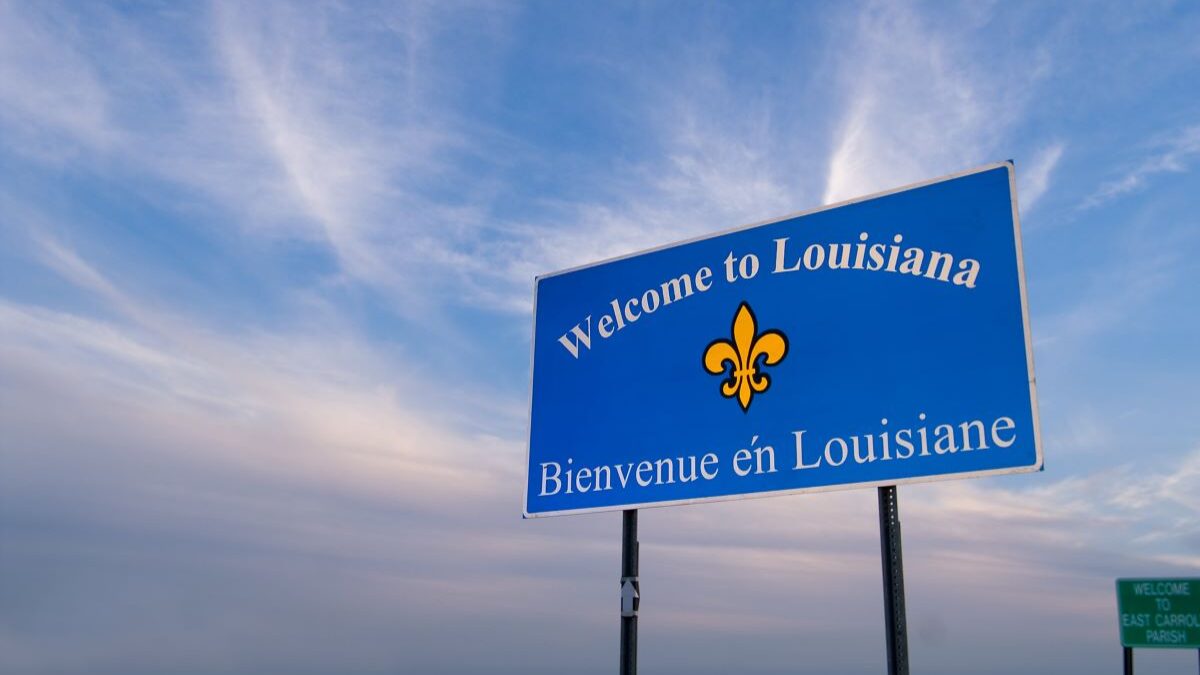 Welcome to Louisiana sign