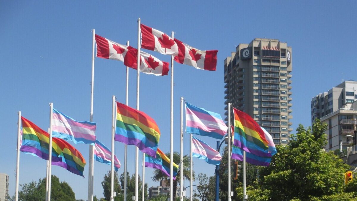 pride flags in Canada