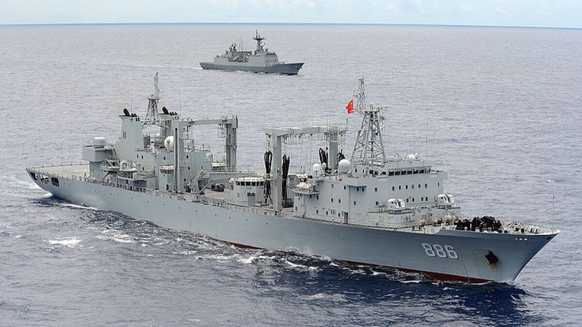 PLAN ship conducting naval operations