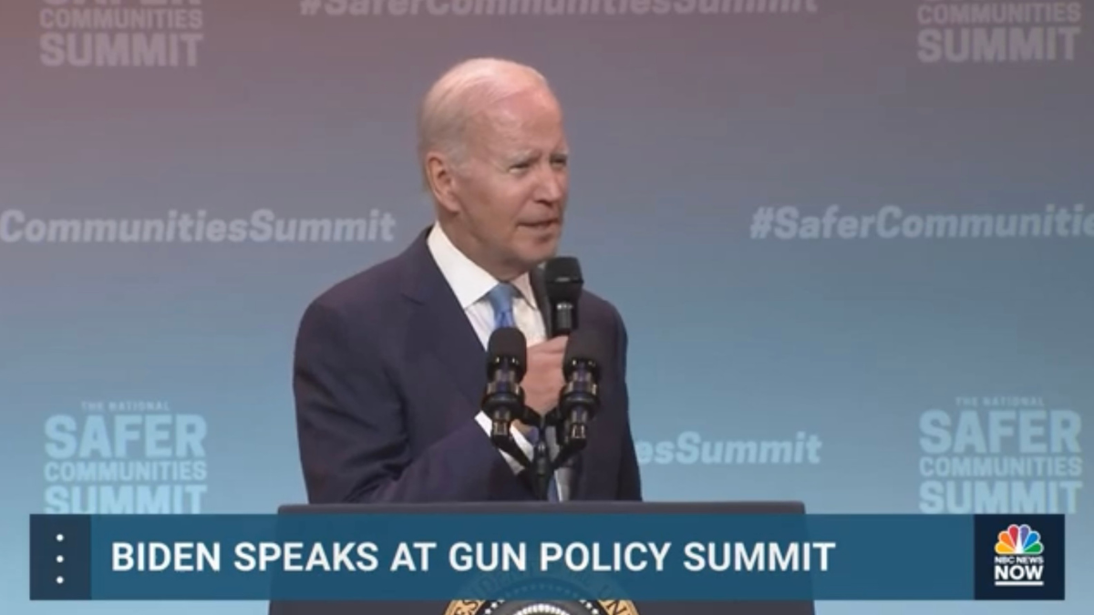 Biden speaking at gun policy summit