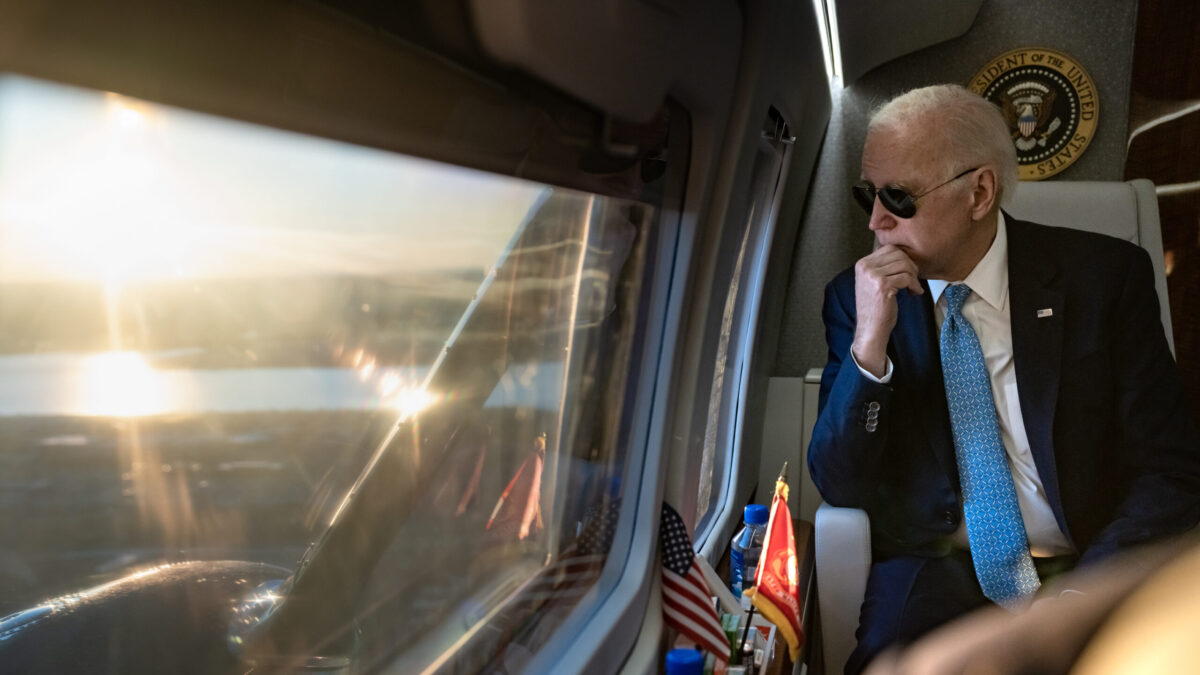 Joe Biden on Marine One