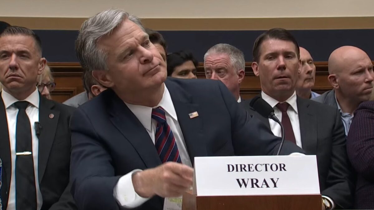 Christopher Wray testifying before Congress