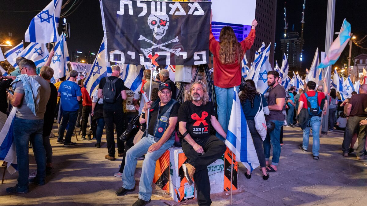 Protesters in Tel Aviv