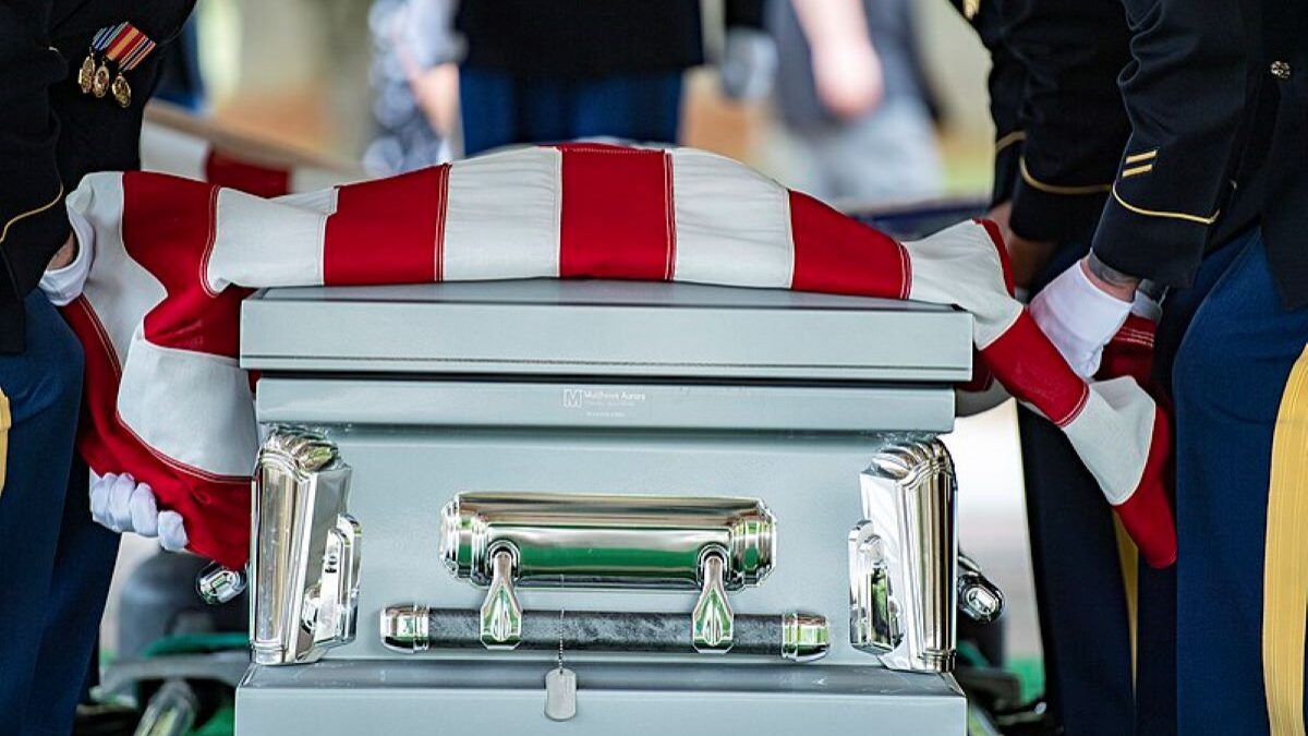 U.S. military burying a deceased service member