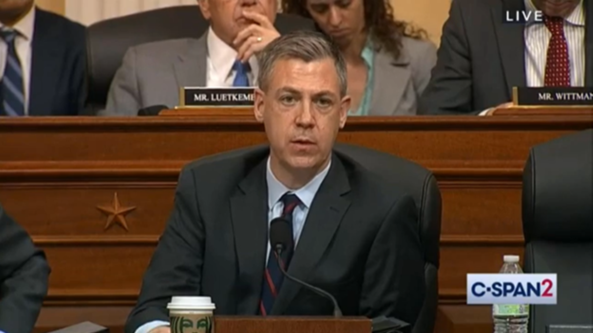 Rep. Jim Banks speaking at a CCP Select Committee hearing