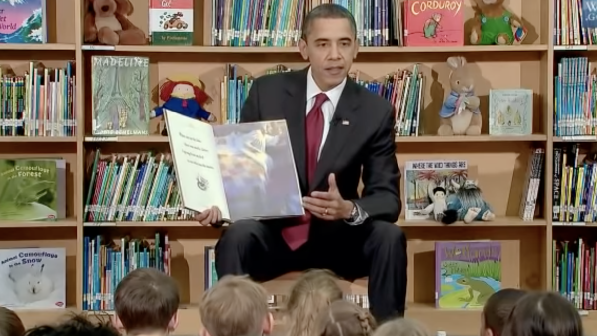 Obama reading