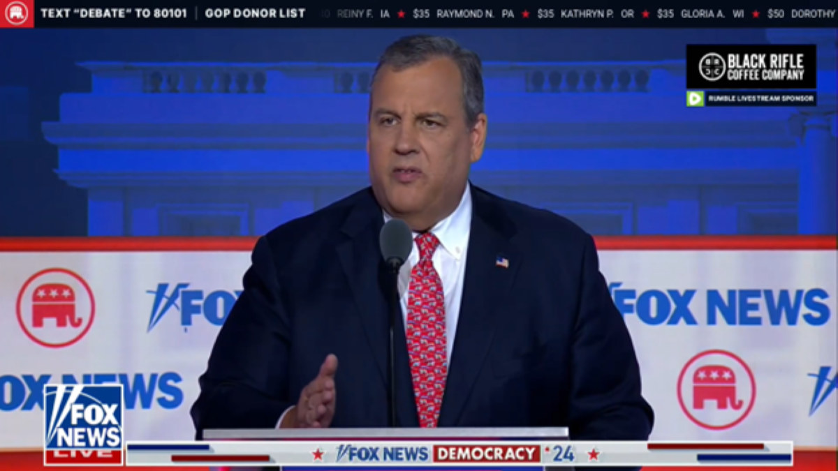 Chris Christie during the 2024 GOP primary debate