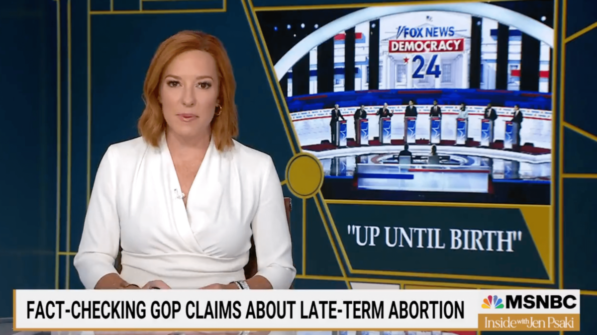 Jen Psaki acknowledges widespread Democratic support for legalizing abortions up until birth.