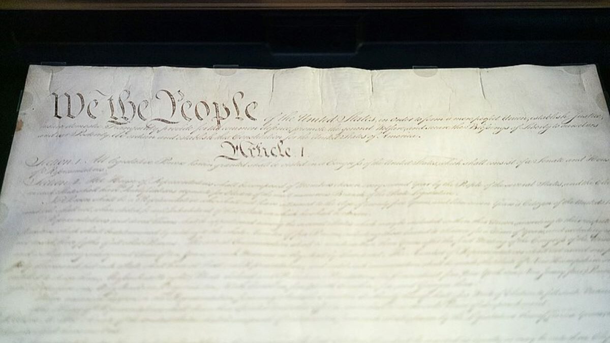 A picture of the U.S. Constitution