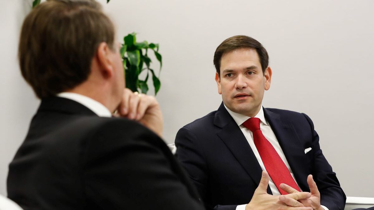 Marco Rubio speaking during an interview