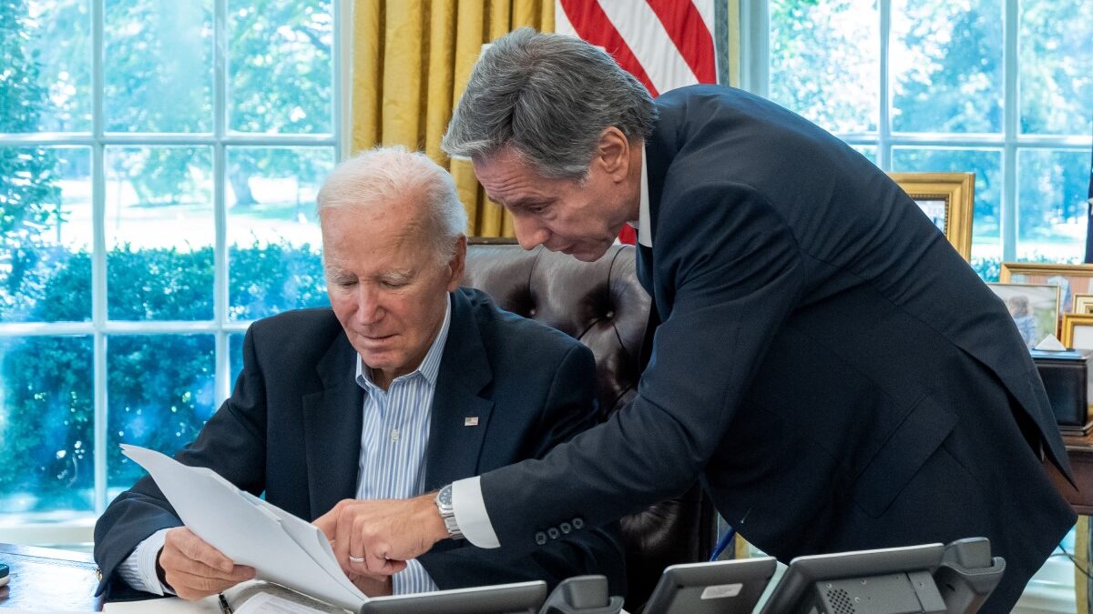 Joe Biden getting help from Antony Blinken