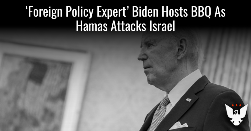 'Foreign Policy Expert' Biden Hosts BBQ As Hamas Attacks Israel - Vimarsana News