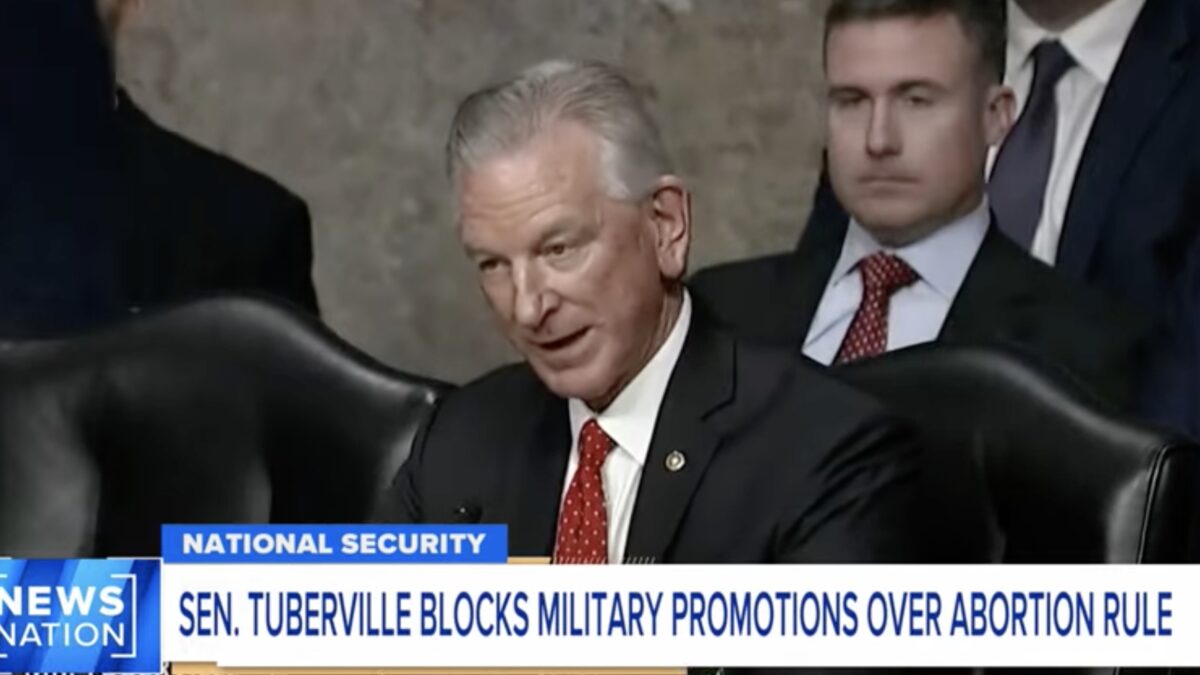Tommy Tuberville blocks military promotions because of military abortion policy.