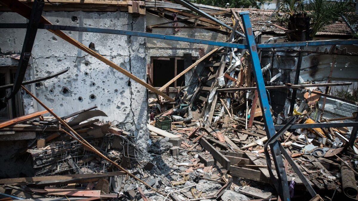 Israeli house destroyed by Hamas