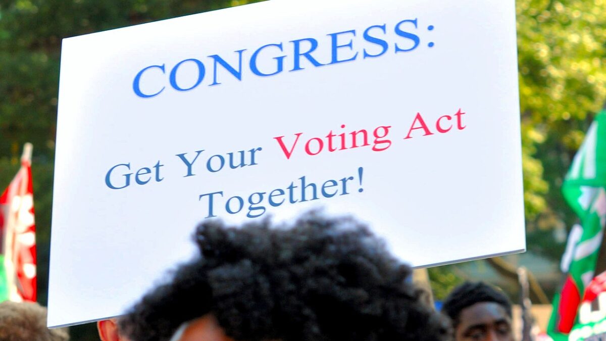 Congress voting act sign