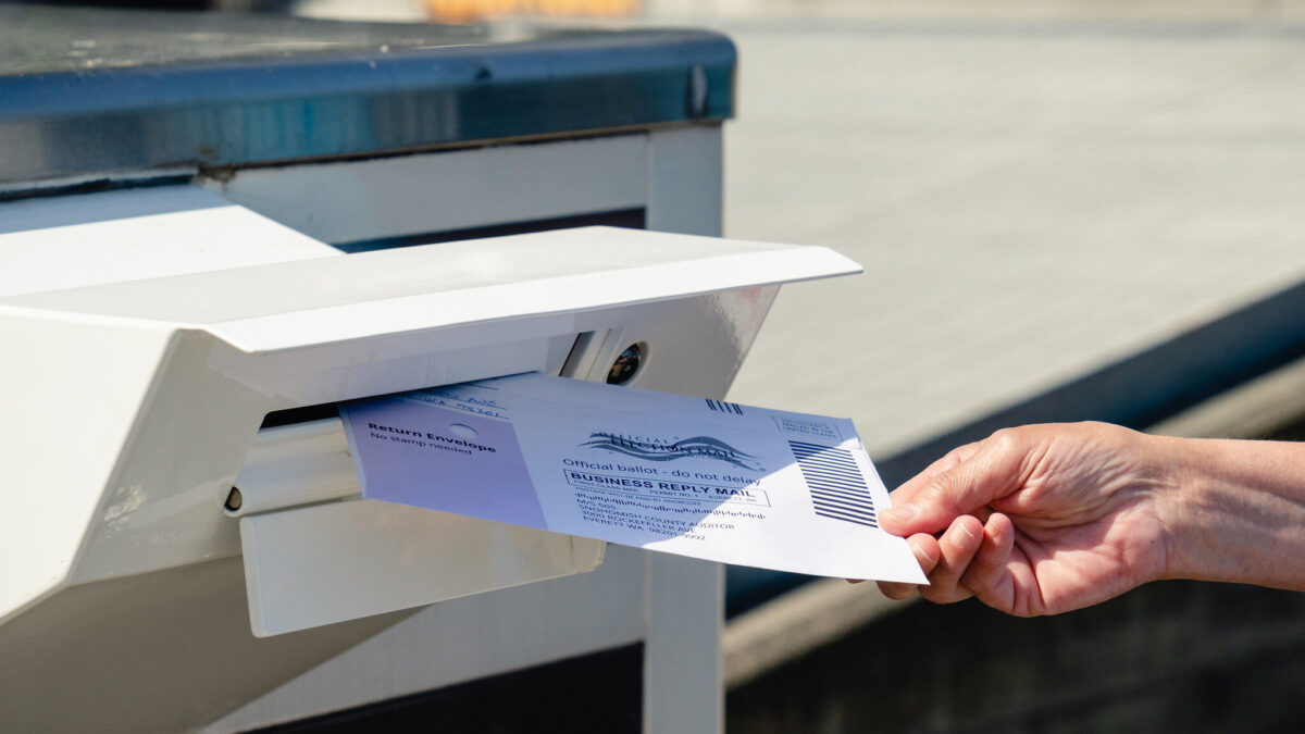 person submitting mail-in ballot