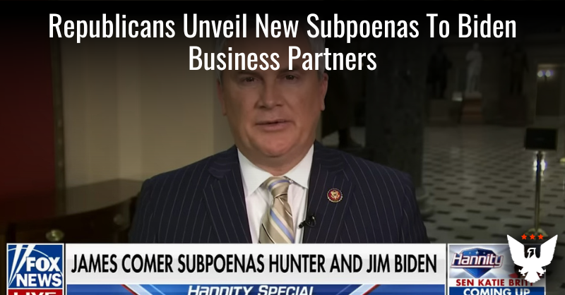 Republicans Unveil New Subpoenas To Biden Business Partners - Vimarsana News