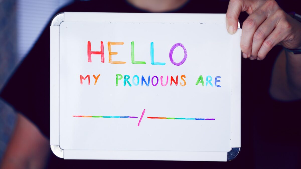 pronouns white board