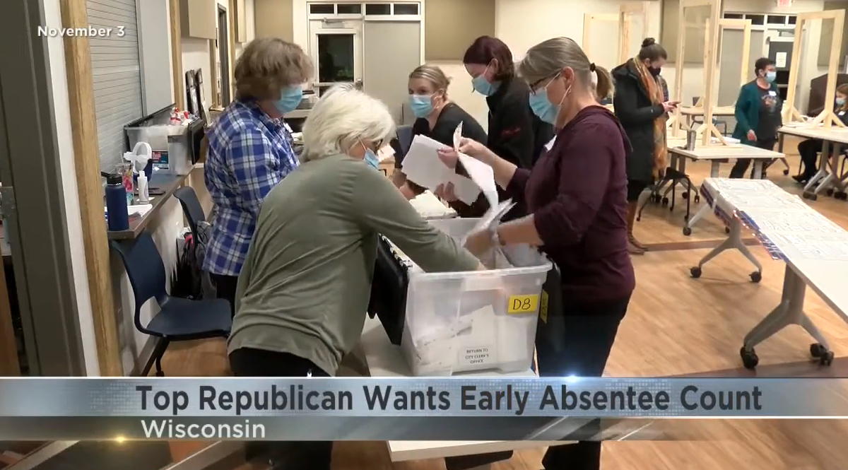 Wisconsin absentee ballots being counted