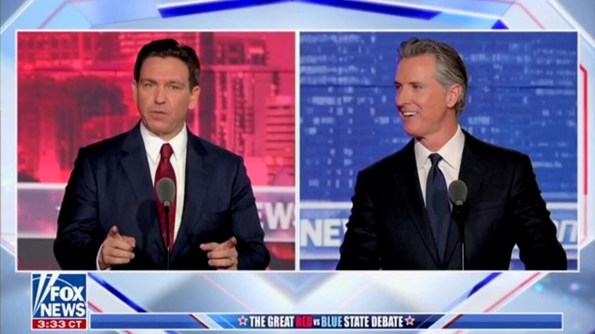 DeSantis and Newsom debating