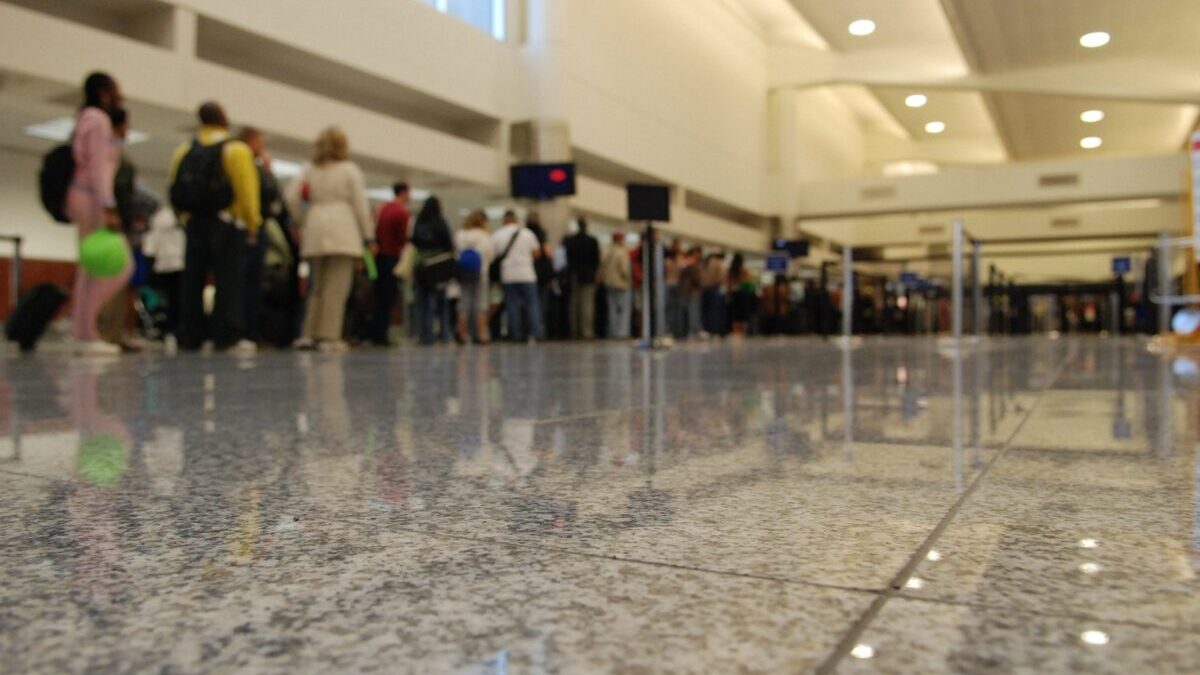Airport security line